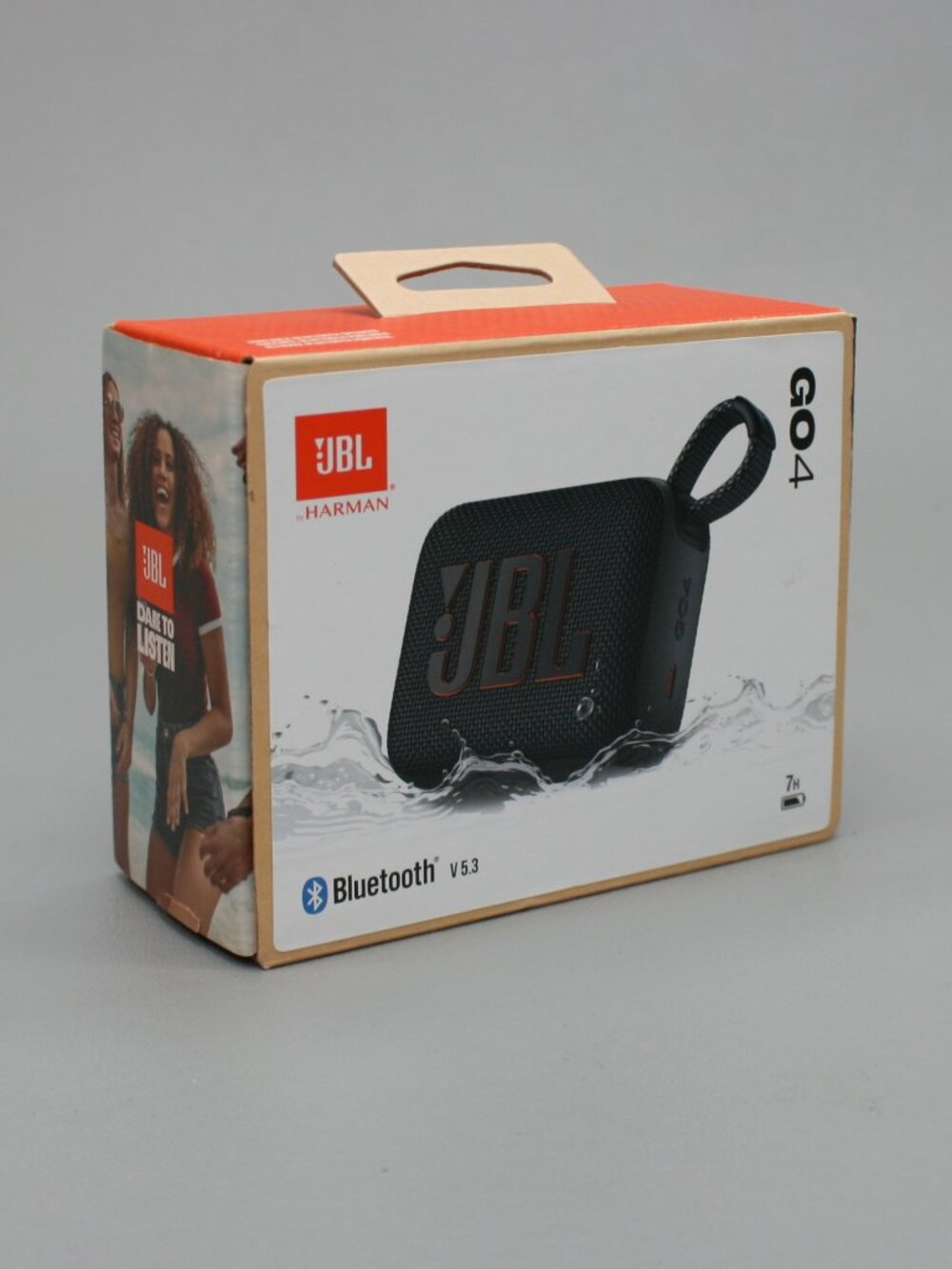 JBL Go 4 Harman Black Portable Waterproof Bluetooth 5.3 Speaker - 7 Hour Battery
